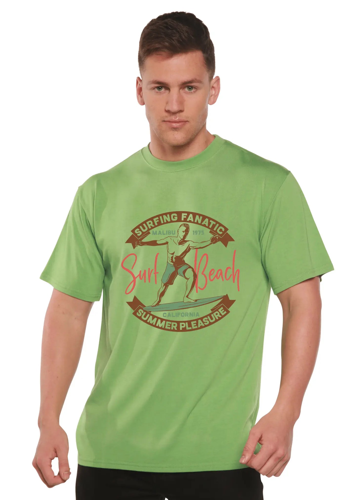 Surf Beach Men's Bamboo Viscose/Organic Cotton Short Sleeve Graphic T-Shirt - Blade & Thread