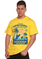 Surfing Paradis Spun Bamboo® Men's Bamboo Viscose/Organic Cotton Short Sleeve Graphic T-Shirt - Blade & Thread