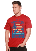 Surfing Paradis Spun Bamboo® Men's Bamboo Viscose/Organic Cotton Short Sleeve Graphic T-Shirt - Blade & Thread