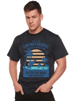 Surfing Paradis Spun Bamboo® Men's Bamboo Viscose/Organic Cotton Short Sleeve Graphic T-Shirt - Blade & Thread
