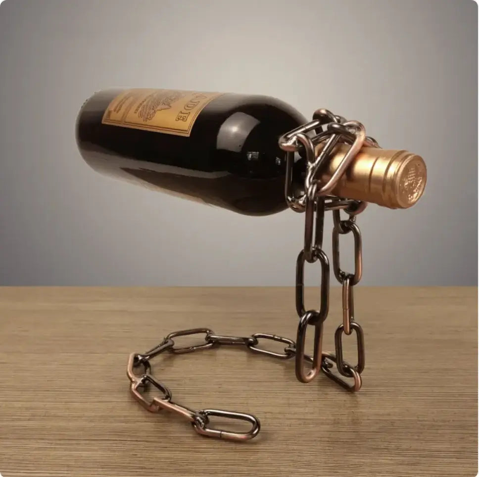 Suspension Chain Wine Rack Metal Holder - Blade & Thread