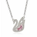 Swan Pink Crystal Zircon Diamonds Gemstones Pendant Necklaces nowadaysfashion