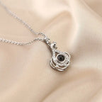 Swan projection necklace with Diamonds nowadaysfashion