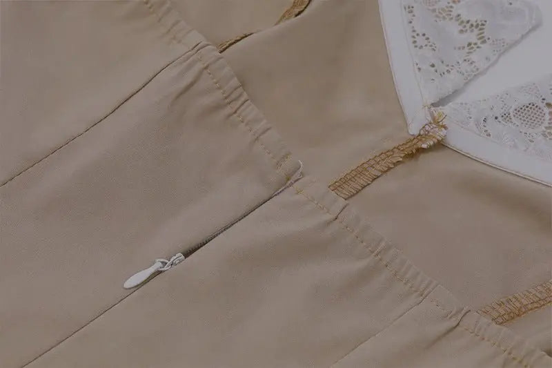 Sweet and spicy style V-neck low-cut slim A-line skirt - Blade & Thread