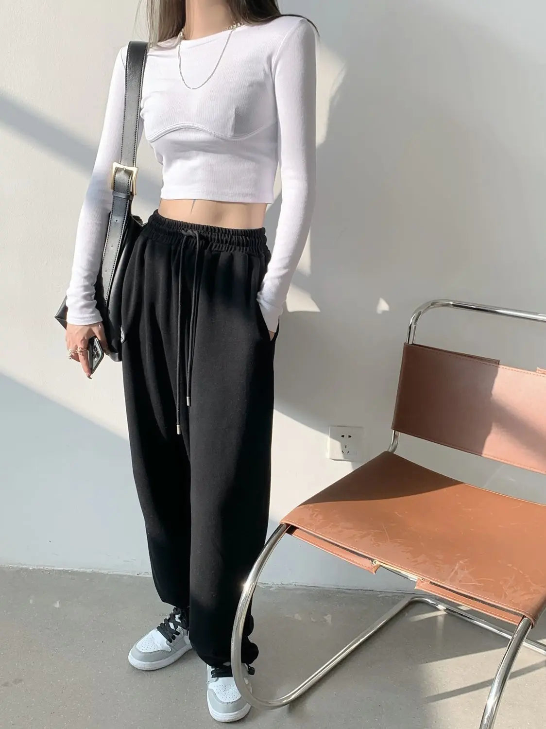 T-shirt Women Design Chest Type Crop Tops Aautumn New Skinny Long Sleeve nowadaysfashion