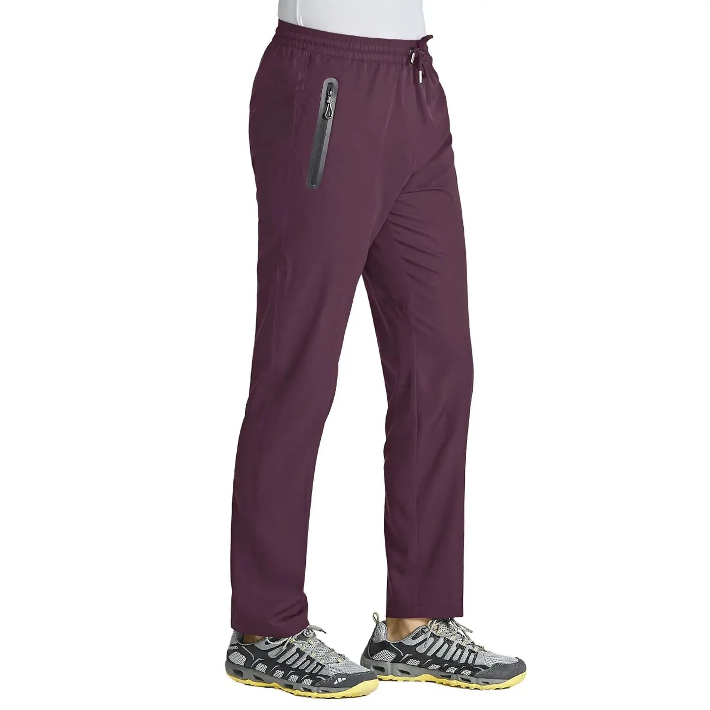 TACVASEN Outdoor Pants Men Quick Dry Straight Running Hiking Pants Elastic Lightweight Yoga Fitness Exercise Sweatpants Joggers TACVASEN Official Store