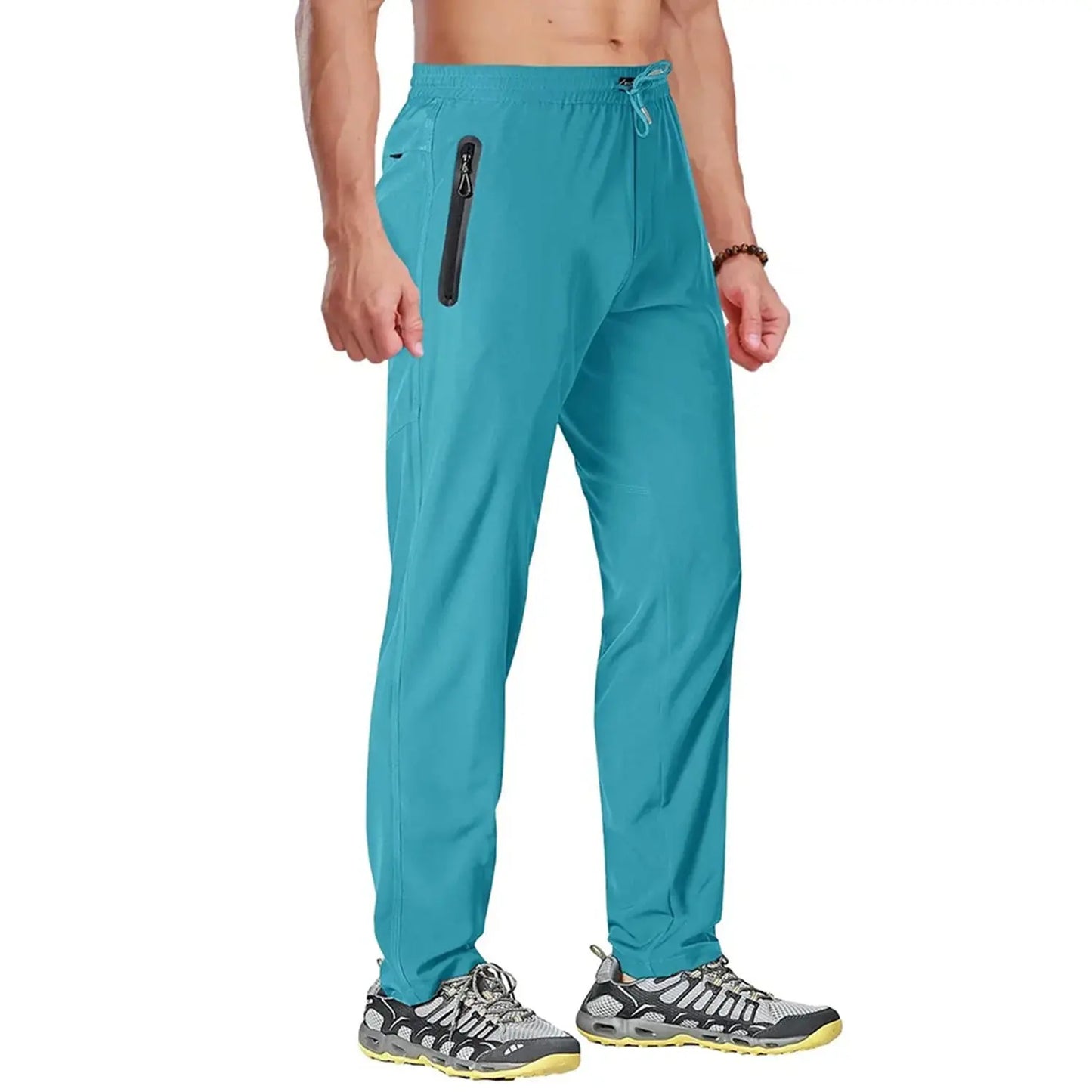 TACVASEN Outdoor Pants Men Quick Dry Straight Running Hiking Pants Elastic Lightweight Yoga Fitness Exercise Sweatpants Joggers TACVASEN Official Store