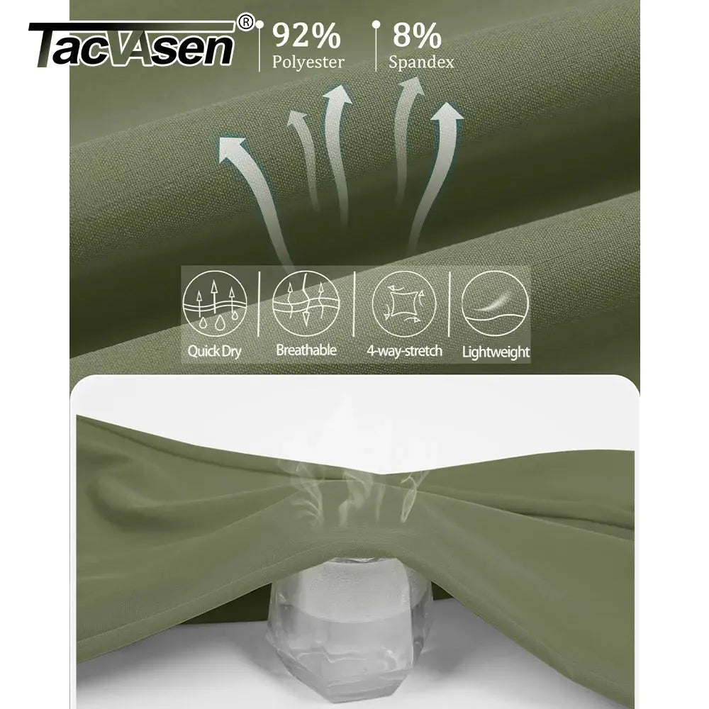 TACVASEN Outdoor Pants Men Quick Dry Straight Running Hiking Pants Elastic Lightweight Yoga Fitness Exercise Sweatpants Joggers TACVASEN Official Store