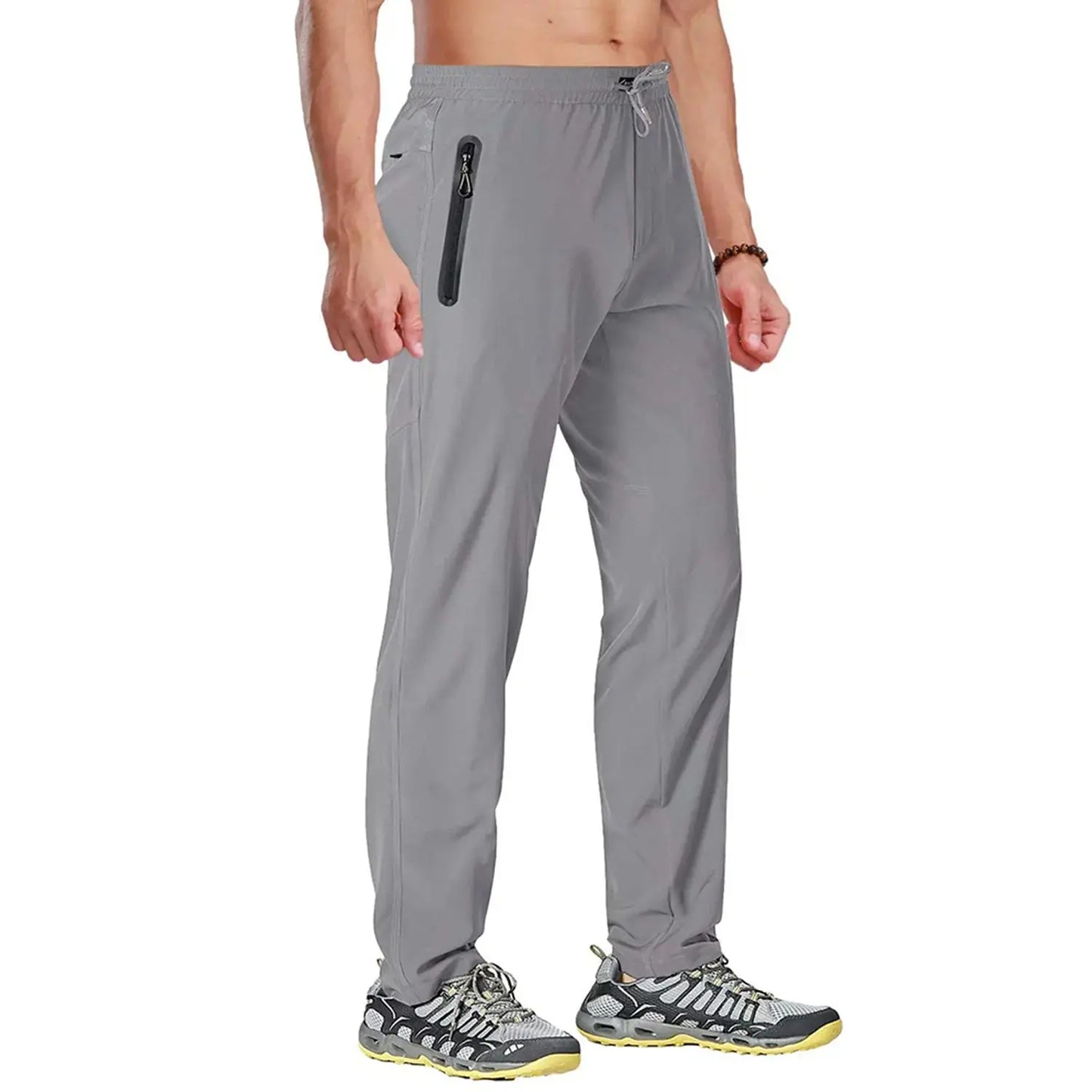 TACVASEN Outdoor Pants Men Quick Dry Straight Running Hiking Pants Elastic Lightweight Yoga Fitness Exercise Sweatpants Joggers TACVASEN Official Store