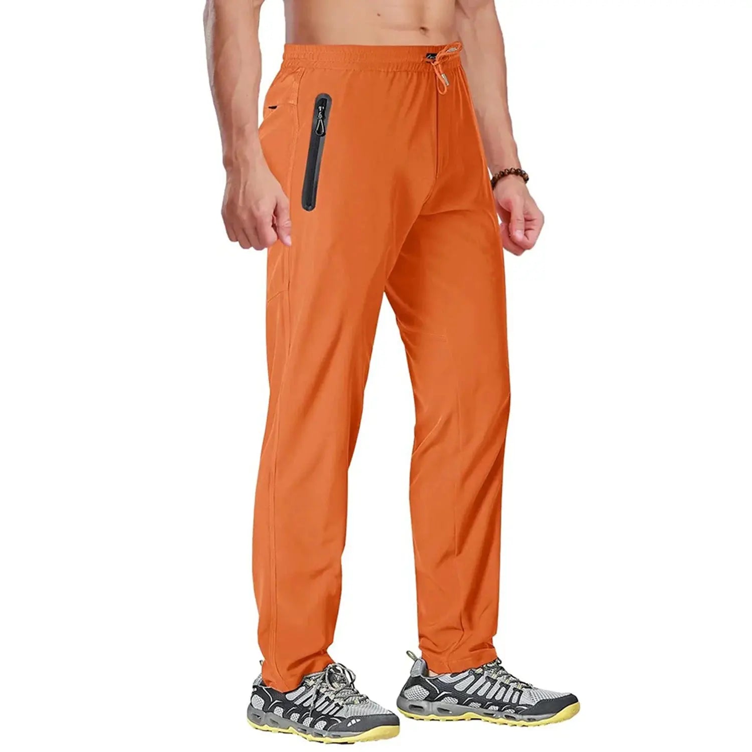 TACVASEN Outdoor Pants Men Quick Dry Straight Running Hiking Pants Elastic Lightweight Yoga Fitness Exercise Sweatpants Joggers TACVASEN Official Store