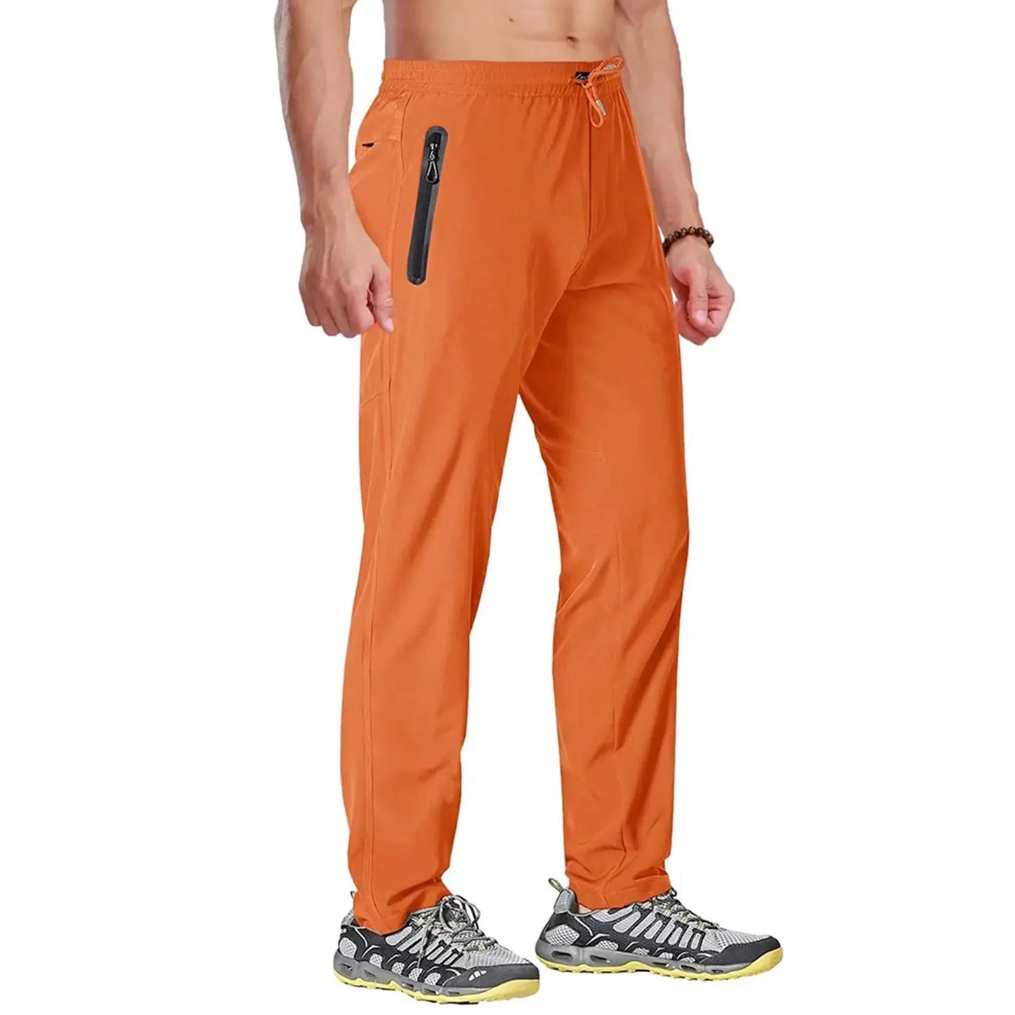 TACVASEN Outdoor Pants Men Quick Dry Straight Running Hiking Pants Elastic Lightweight Yoga Fitness Exercise Sweatpants Joggers TACVASEN Official Store