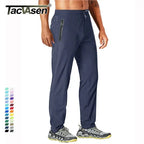 TACVASEN Outdoor Pants Men Quick Dry Straight Running Hiking Pants Elastic Lightweight Yoga Fitness Exercise Sweatpants Joggers TACVASEN Official Store
