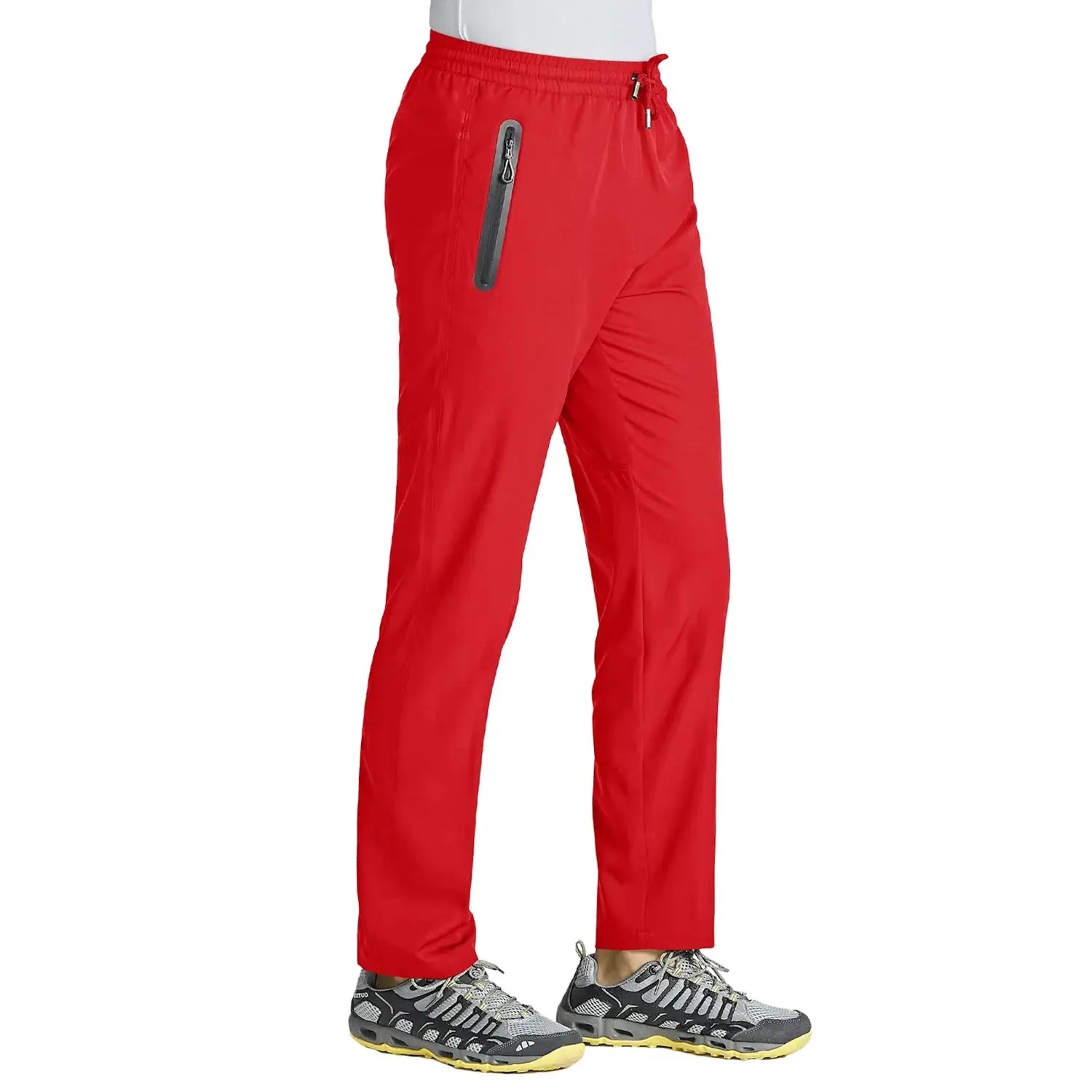 TACVASEN Outdoor Pants Men Quick Dry Straight Running Hiking Pants Elastic Lightweight Yoga Fitness Exercise Sweatpants Joggers TACVASEN Official Store