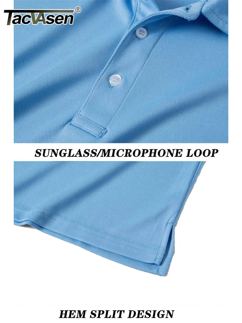 TACVASEN Summer Casual T-shirts Mens Short Sleeve Polo Shirts Button Down Work Shirts Quick Dry Tee Sports Fishing Golf Pullover TACVASEN Official Store