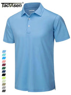 TACVASEN Summer Casual T-shirts Mens Short Sleeve Polo Shirts Button Down Work Shirts Quick Dry Tee Sports Fishing Golf Pullover TACVASEN Official Store