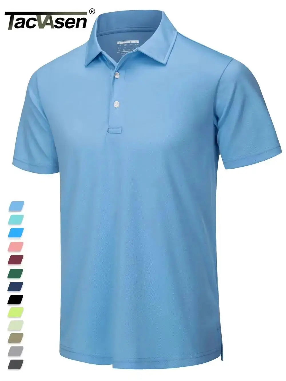 TACVASEN Summer Casual T-shirts Mens Short Sleeve Polo Shirts Button Down Work Shirts Quick Dry Tee Sports Fishing Golf Pullover TACVASEN Official Store