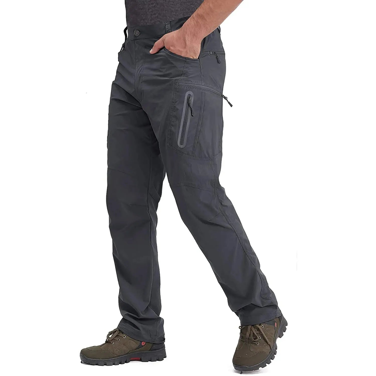 TACVASEN Summer Lightweight Trousers Mens Fishing Pants Outdoor Hiking Nylon Quick Dry Pockets Cargo Pants Casual Work Trousers TACVASEN Official Store