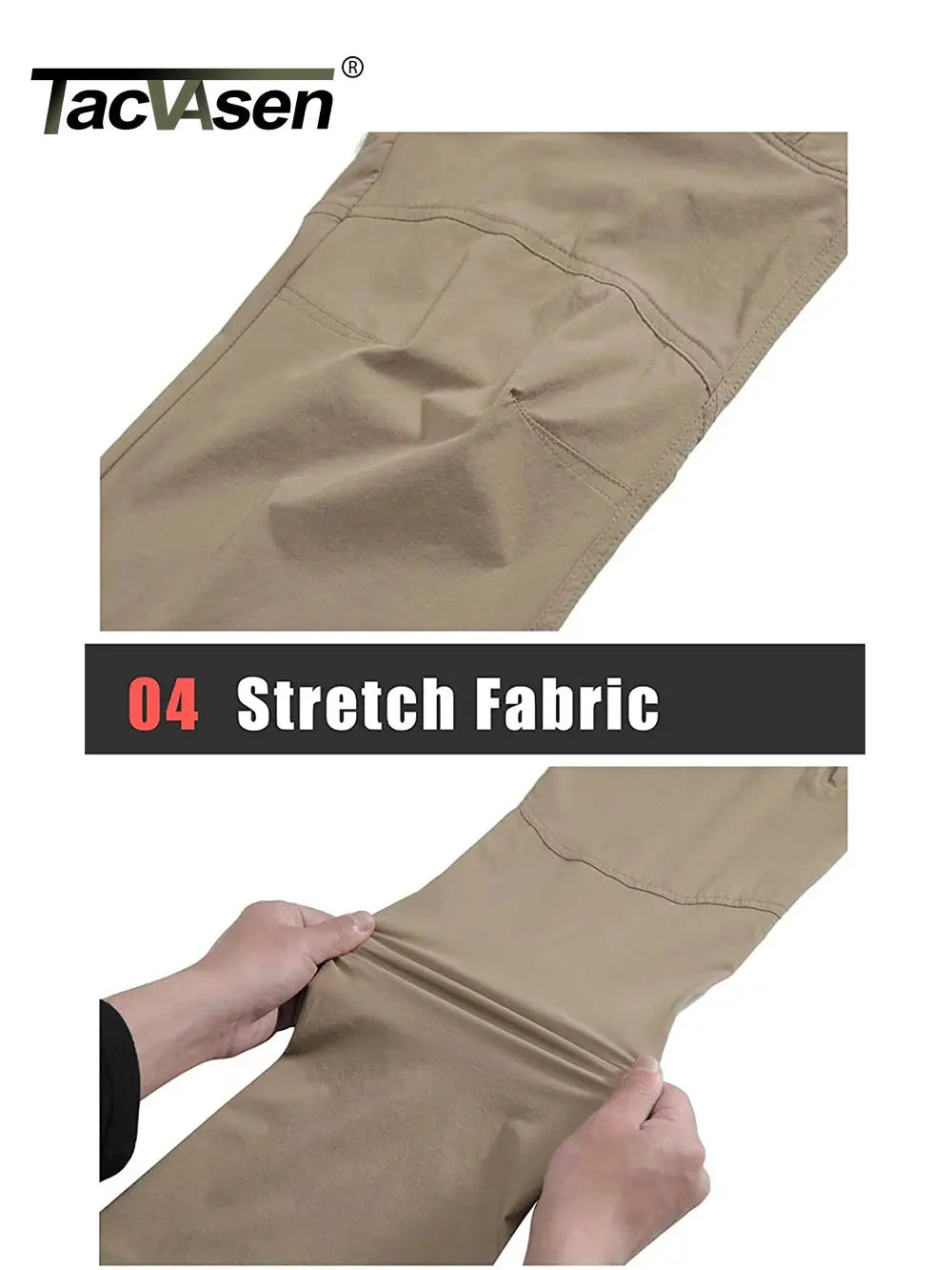 TACVASEN Summer Lightweight Trousers Mens Fishing Pants Outdoor Hiking Nylon Quick Dry Pockets Cargo Pants Casual Work Trousers TACVASEN Official Store