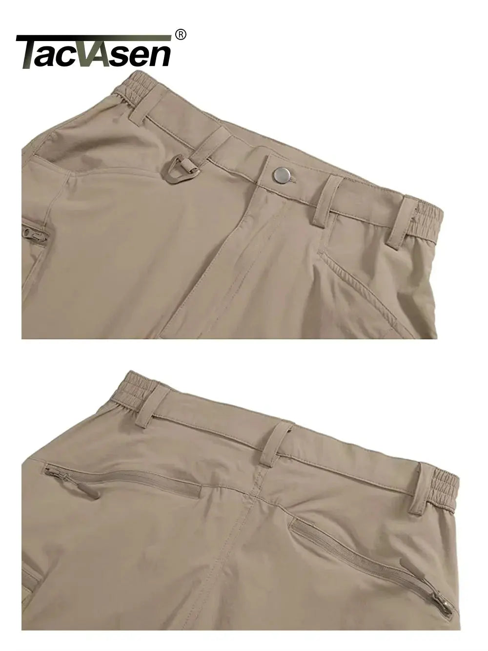 TACVASEN Summer Lightweight Trousers Mens Fishing Pants Outdoor Hiking Nylon Quick Dry Pockets Cargo Pants Casual Work Trousers TACVASEN Official Store