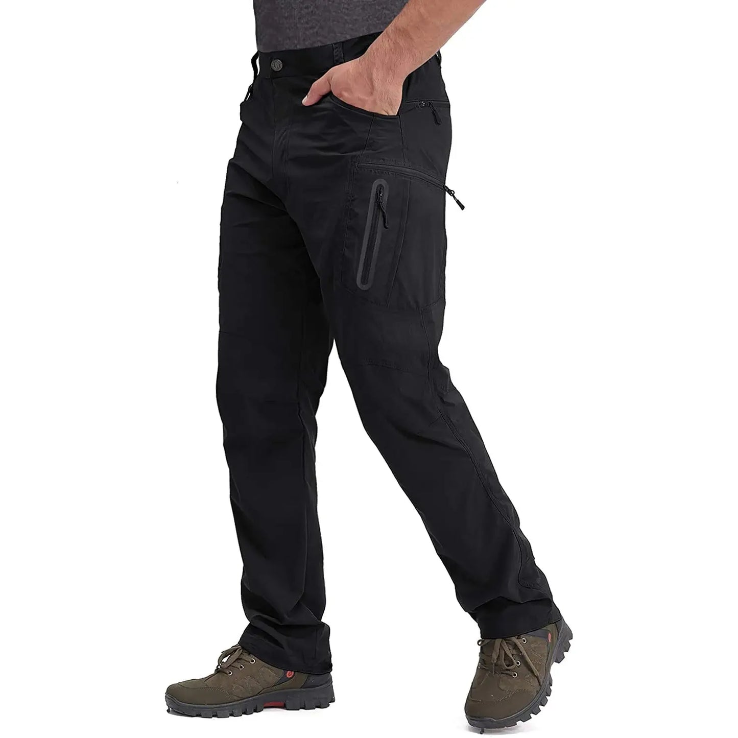 TACVASEN Summer Lightweight Trousers Mens Fishing Pants Outdoor Hiking Nylon Quick Dry Pockets Cargo Pants Casual Work Trousers TACVASEN Official Store