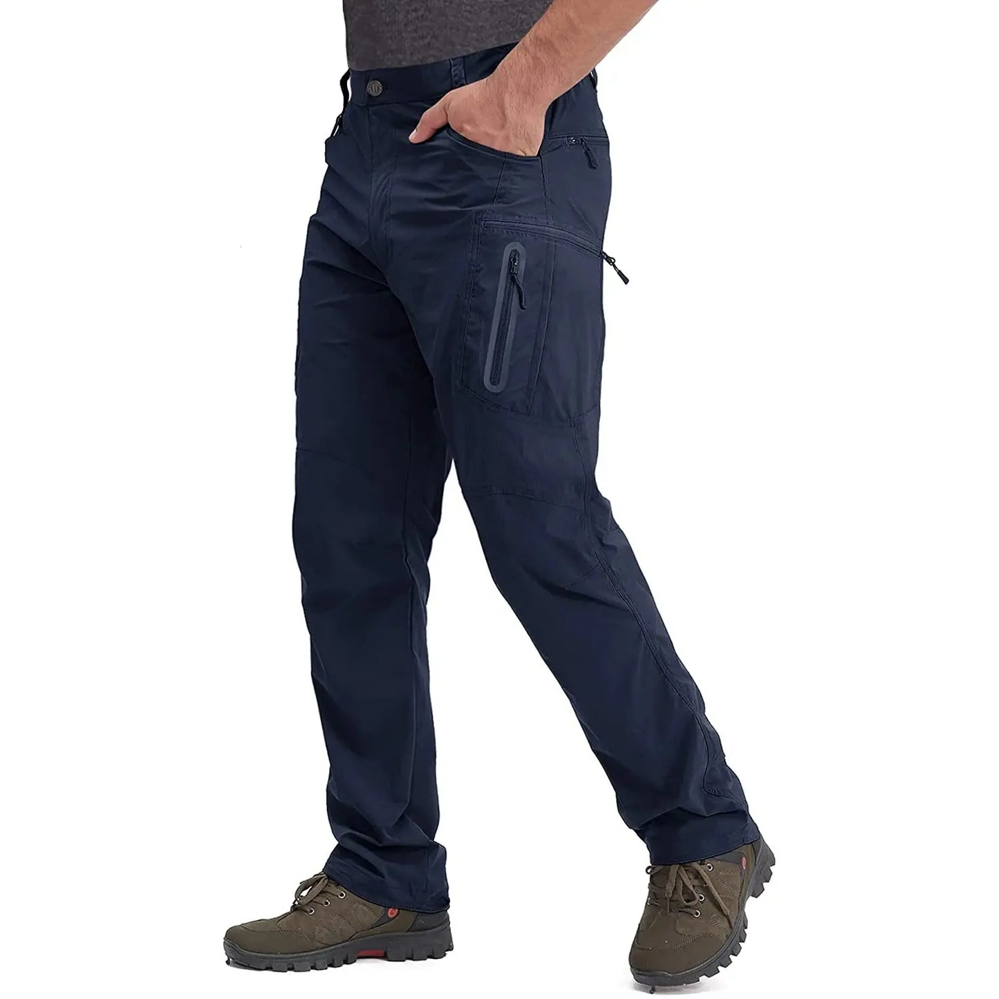 TACVASEN Summer Lightweight Trousers Mens Fishing Pants Outdoor Hiking Nylon Quick Dry Pockets Cargo Pants Casual Work Trousers TACVASEN Official Store