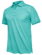 TACVASEN Summer Polo Tee Shirts Men's Short Sleeve Quick Dry T-shirt Breathable Work Shirt Fishing Hiking Golf Polos Top Man TACVASEN Official Store