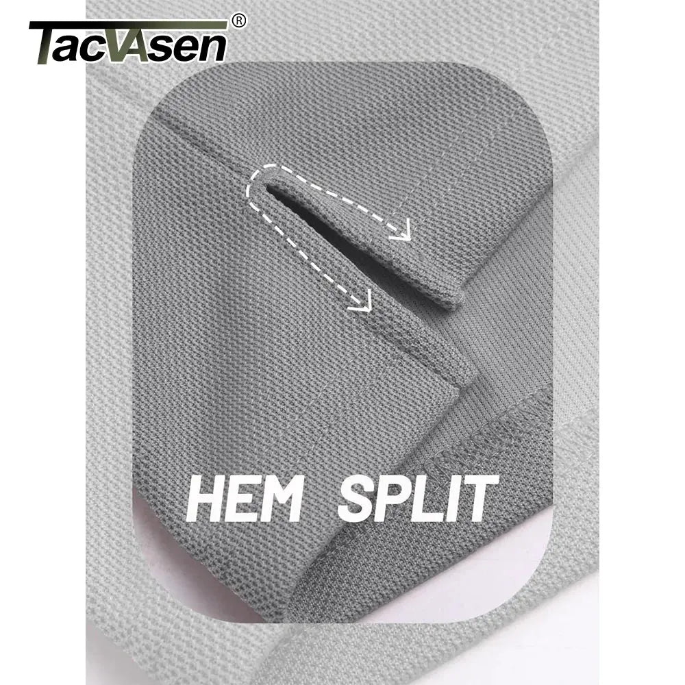 TACVASEN Summer Polo Tee Shirts Men's Short Sleeve Quick Dry T-shirt Breathable Work Shirt Fishing Hiking Golf Polos Top Man TACVASEN Official Store