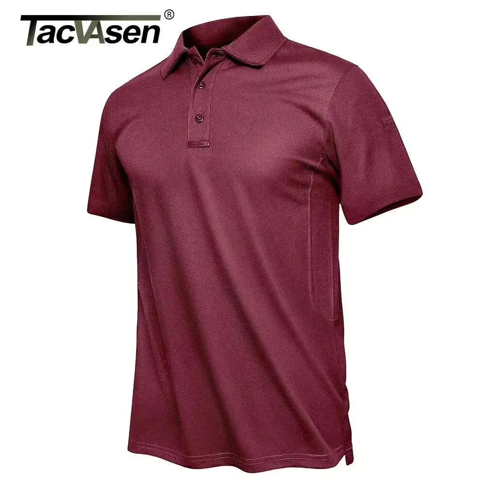 TACVASEN Summer Polo Tee Shirts Men's Short Sleeve Quick Dry T-shirt Breathable Work Shirt Fishing Hiking Golf Polos Top Man TACVASEN Official Store