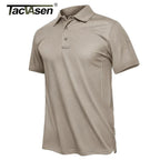 TACVASEN Summer Polo Tee Shirts Men's Short Sleeve Quick Dry T-shirt Breathable Work Shirt Fishing Hiking Golf Polos Top Man TACVASEN Official Store