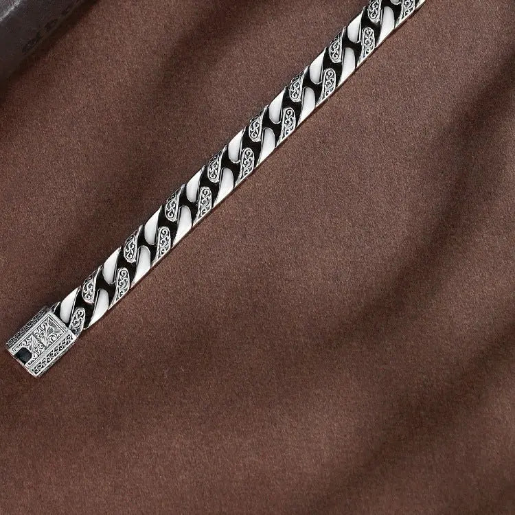 Tang grass pattern punk bare bracelet - Blade & Thread