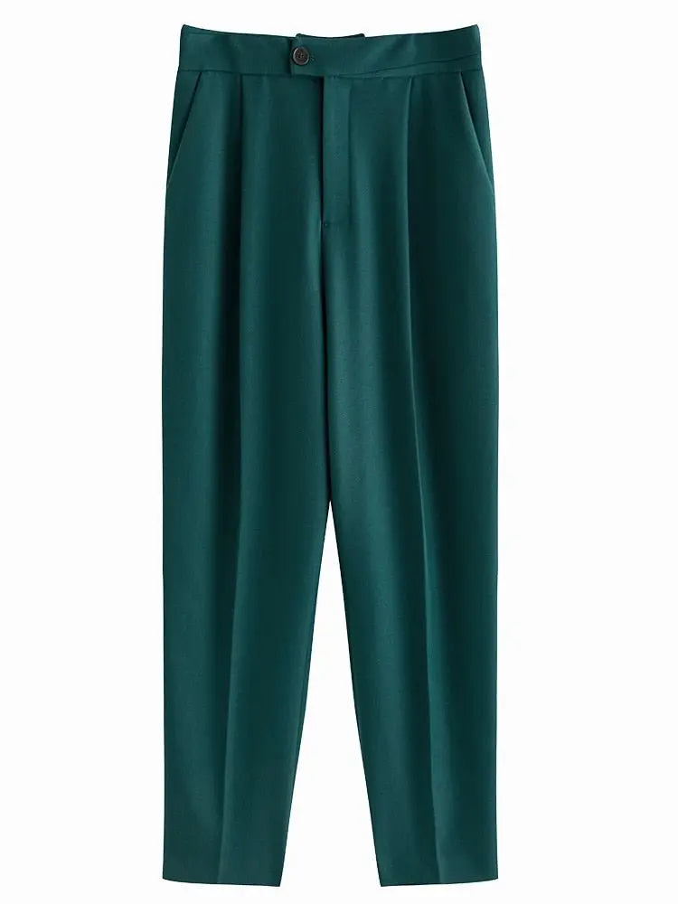 Tapered Nine-point Pant Women All-match Straight Loose Casual Female Suit Pants nowadaysfashion