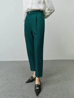 Tapered Nine-point Pant Women All-match Straight Loose Casual Female Suit Pants nowadaysfashion