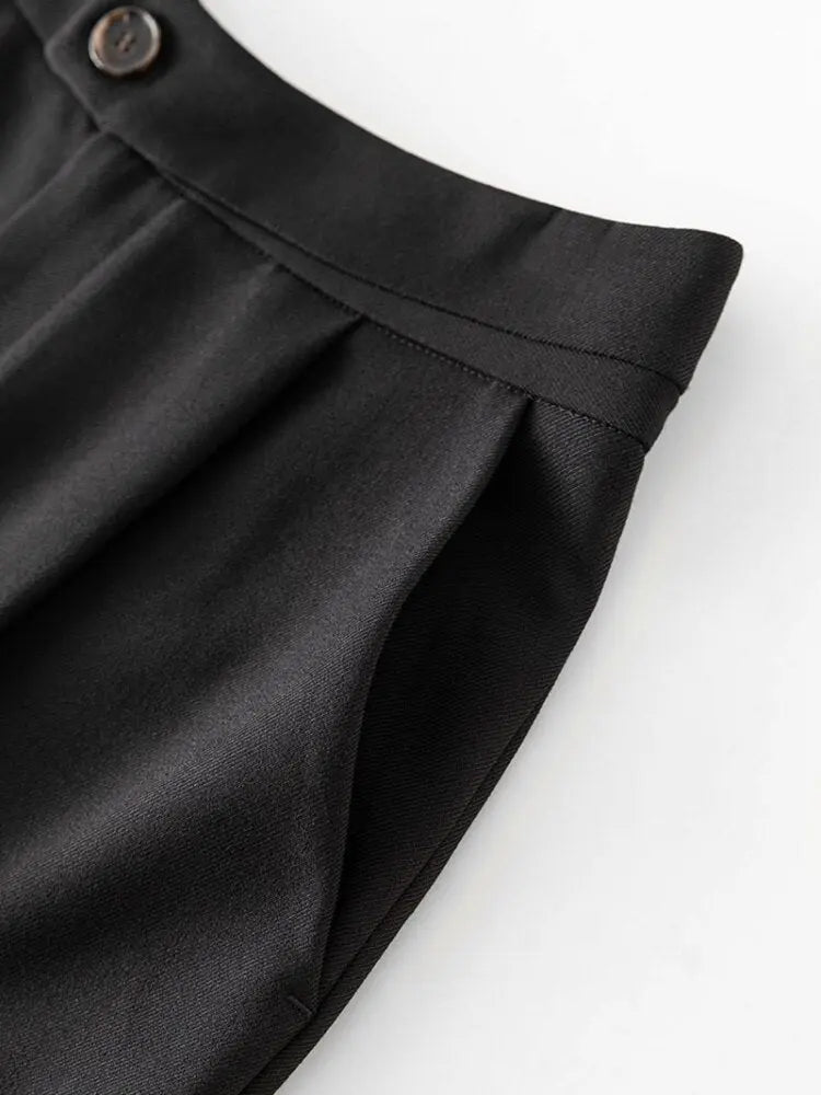 Tapered Nine-point Pant Women All-match Straight Loose Casual Female Suit Pants - Blade & Thread