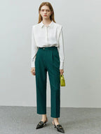 Tapered Nine-point Pant Women All-match Straight Loose Casual Female Suit Pants nowadaysfashion