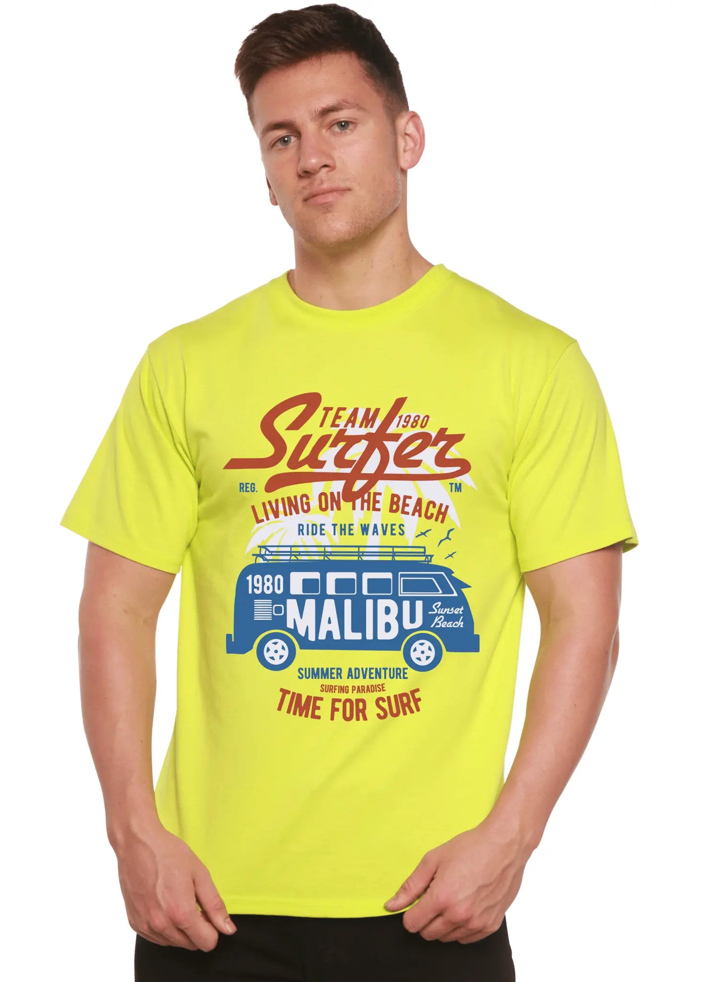 Team Surfer Spun Bamboo® Men's Bamboo Viscose/Organic Cotton Short Sleeve Graphic T-Shirt - Blade & Thread