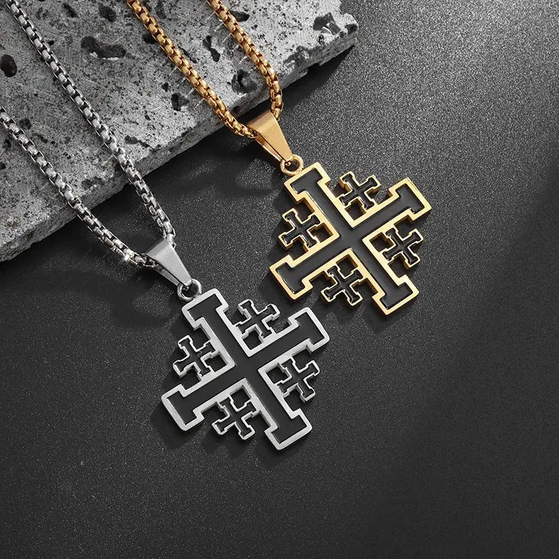Templar Pendant Men's Medieval Jerusalem Crusader Cross Necklace nowadaysfashion