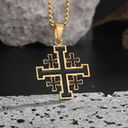 Templar Pendant Men's Medieval Jerusalem Crusader Cross Necklace nowadaysfashion