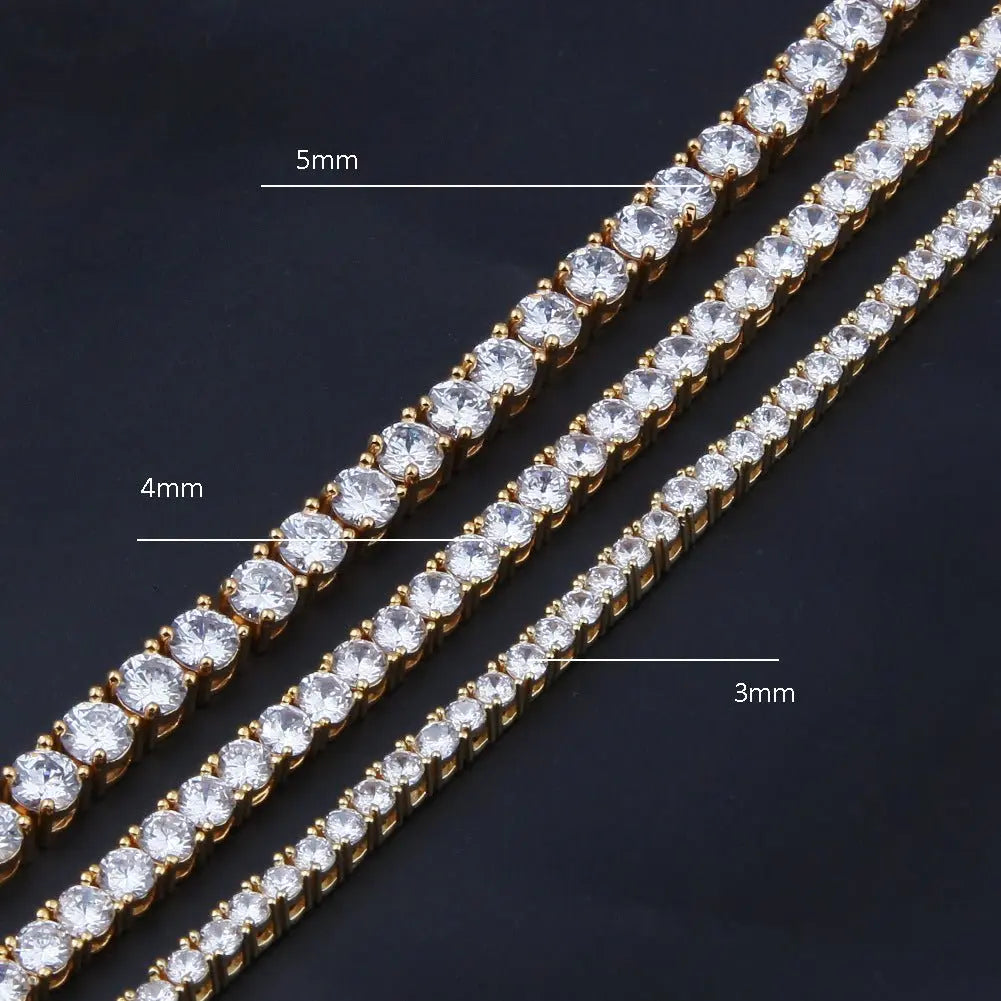 Tennis Chain Chain Copper Inlaid Zircon Row Necklace nowadaysfashion
