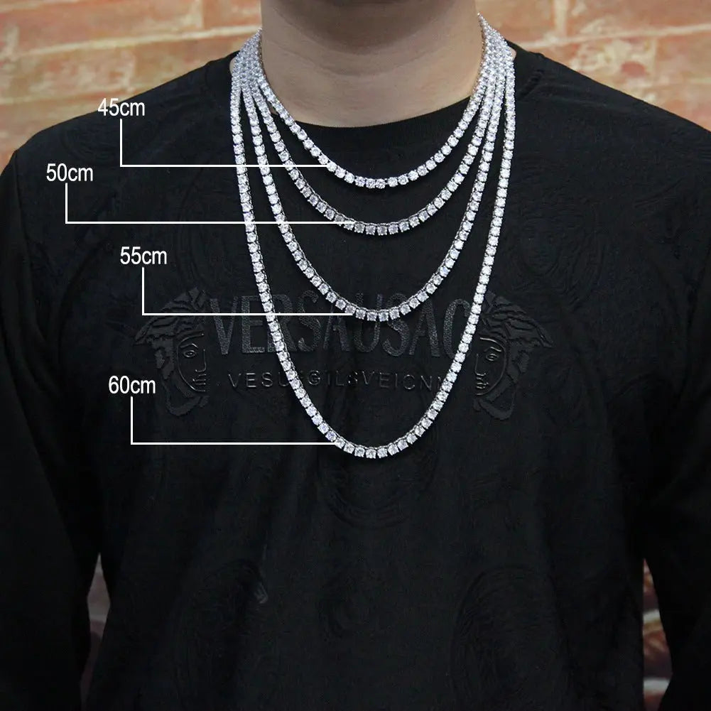 Tennis Chain Chain Copper Inlaid Zircon Row Necklace - Blade & Thread