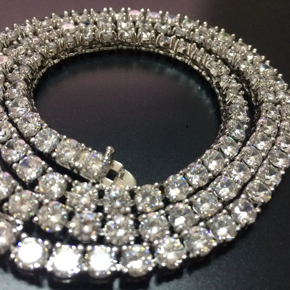 Tennis Chain Chain Copper Inlaid Zircon Row Necklace - Blade & Thread