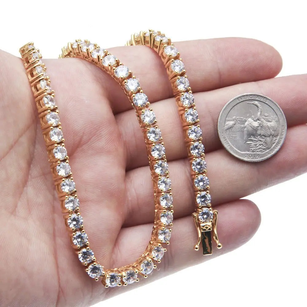 Tennis Chain Chain Copper Inlaid Zircon Row Necklace nowadaysfashion