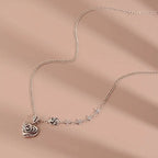 Thai Silver Rose Necklace nowadaysfashion
