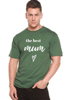 The Best Mum Unisex Bamboo Viscose/Organic Cotton Short Sleeve Graphic T-Shirt Spun Bamboo