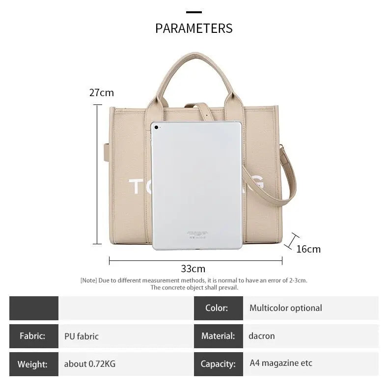 The Traveler Tote bag For Female Handbag Crossbody Leisure Large Bag PU - Blade & Thread
