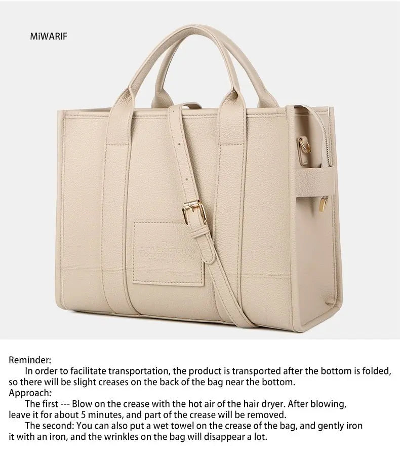 The Traveler Tote bag For Female Handbag Crossbody Leisure Large Bag PU - Blade & Thread