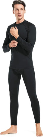Thermal Underwear for Men Long Johns Fleece Lined Winter Warm Base Layer Set Bottom Top for Cold Weather Blade & Thread