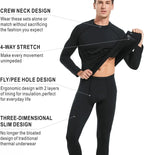 Thermal Underwear for Men Long Johns Fleece Lined Winter Warm Base Layer Set Bottom Top for Cold Weather Blade & Thread