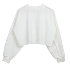 Thick Cotton Women Sweatshirt Hoodie Casual Loose Long Sleeve Streetwear Crop Pullover nowadaysfashion