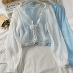 Thin Coat Casual Lace Bow Summer Sun Protection Female Cardigan Shirt Clothing Tops nowadaysfashion