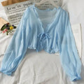 Thin Coat Casual Lace Bow Summer Sun Protection Female Cardigan Shirt Clothing Tops nowadaysfashion